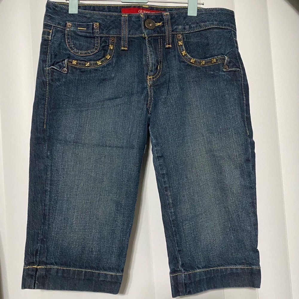 Guess “stretch” denim blue jean shorts - Picture 1 of 8